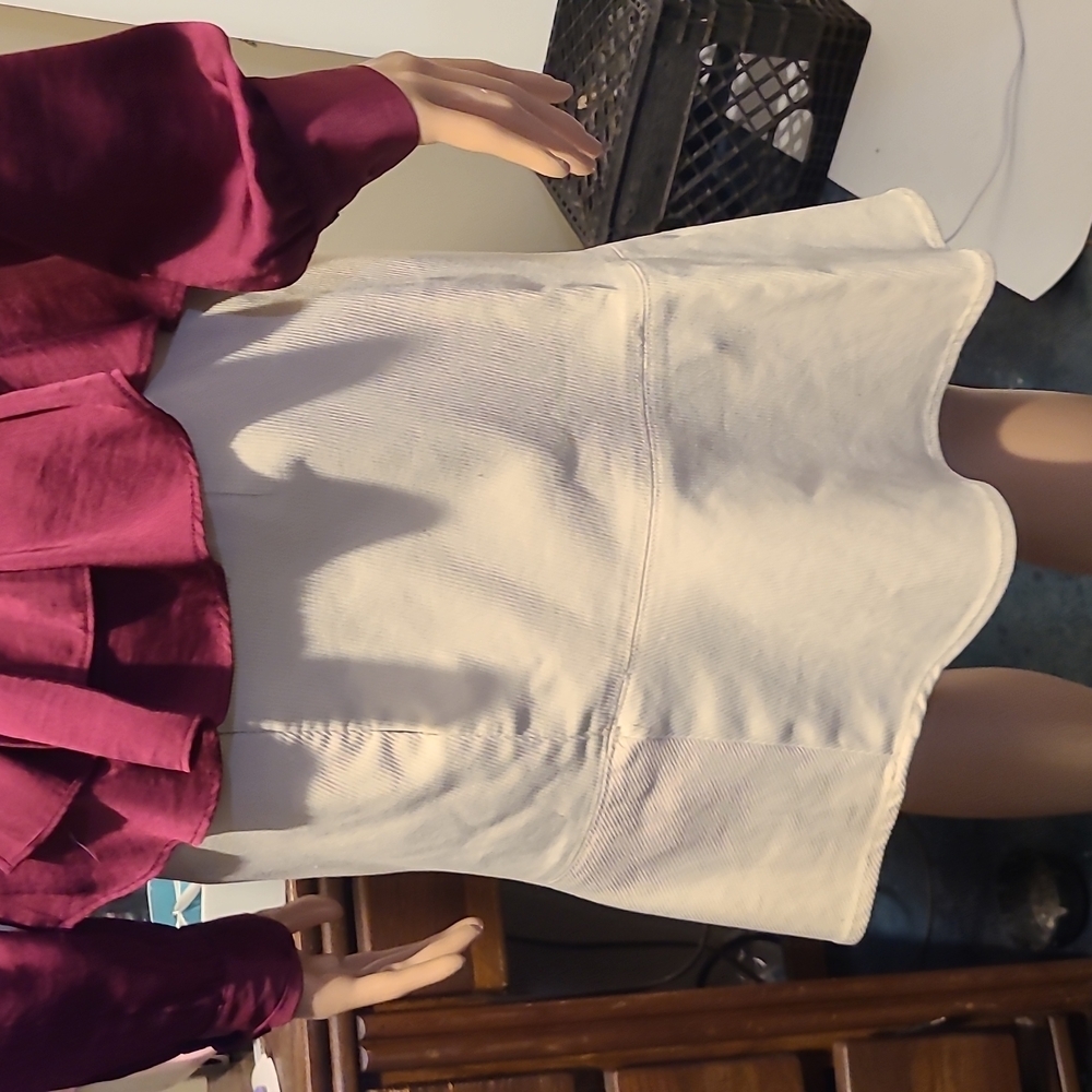 Gap Cream Corduroy Flare Skirt